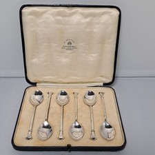Antique Cased Set 6 Silver
