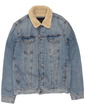 Zara Mens Denim Sherpa Jacket