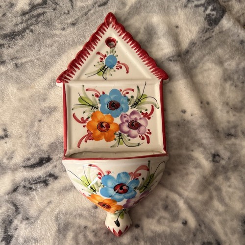 Vintage hand painted floral - hand,