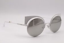 FENDI FF 0177/S DMVSS WHITE CAT EYE MIRRORED AUTHENTIC FRAMES SUNGLASSES 53-22