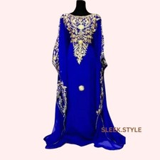 Kaftan Festive Dress Fancy Moroccan Georgette Dubai Farasha Abaya Wedding