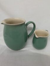 Vintage Denby Jugs Manor Green Stoneware Country House Milk Jug Bowl Pitcher 2.5