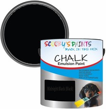 Midnight Black (Black) Chalk Paint Furniture Wall Chalky Shabby Chic Matt