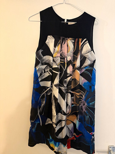 Ted baker black floral shift - black,