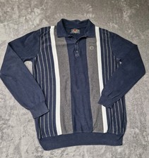 Trojan Records Mens Cotton Polo Long Sleeve T shirt  Size M Medium Ska Mod Used