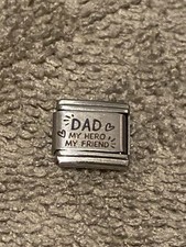New Dad, My Hero,My Friend Charm Fits 9mm Classic  Italian/ Nomination Bracelet