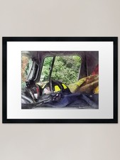 Firemen helmet inside cab - firemen, of