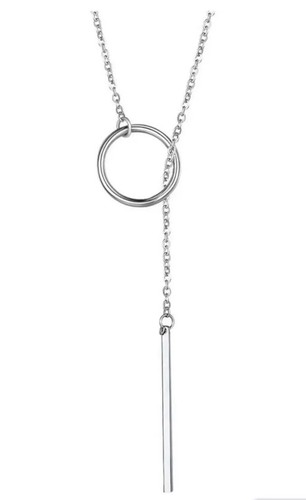 Silver plated lariat necklaces - plated,