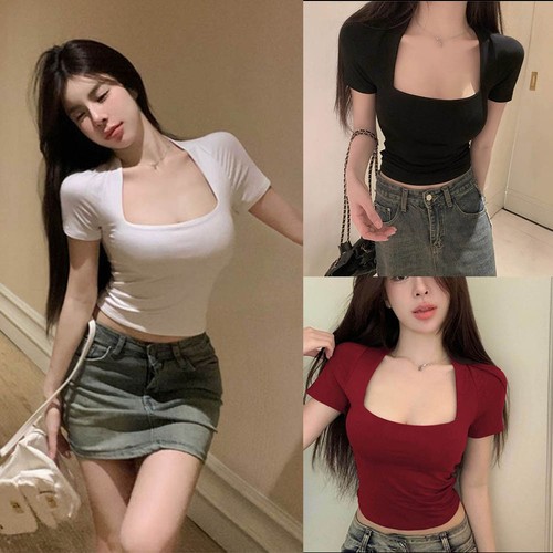 Casual square neck - casual, shirt