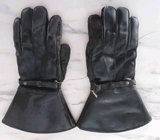 Vintage Slazenger leather motorcycle Gloves Gauntlets. Medium Display Prop 