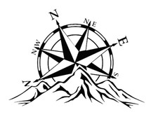 Large compass mountain - x,