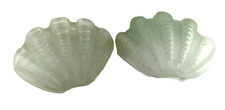Vintage 1930's Clam Shell Art Deco Glass Wall Light Shade Odeon X 2 VGC