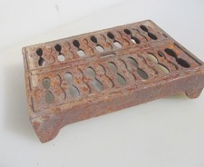 Antique Iron Air Brick Vent Grate Grille Ventilation Old Vintage 9"x6"