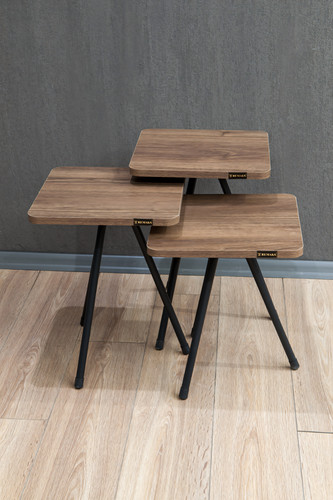 Piece nesting tables walnut - piece,