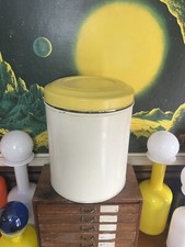 Vintage Tala Large Bread Bin Flour Tin With Yellow Lid Kitch Fifties Kitchen