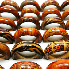 30pcs Wooden Finger Rings
