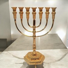 Large Authentic Menorah Gold