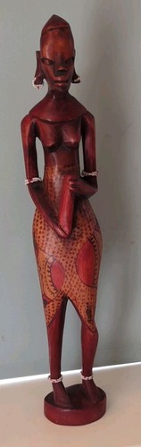 Vintage african carved - vintage, statue