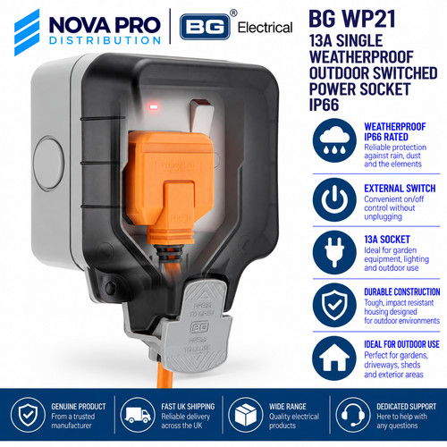 Electrical wp21 13a single - bg,