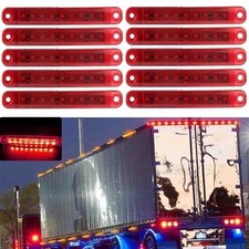 10pcs Red 9 LED Sealed Side
