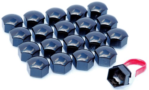 Pack black caps 19mm hex - pack,