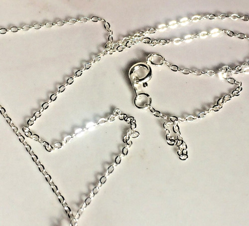 Silver plated cable chain - silver,