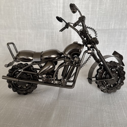 Handmade metal motorbike model - handmade,