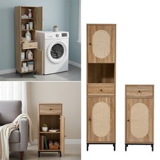 Tall Bathroom Cabinet, Oak