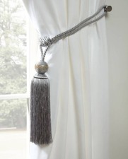 2 x Diamante Tiebacks Silver
