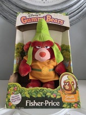 Disney Gummi Bears - Gruffi In Box - Fisher Price - Vintage 80s Toy Plush