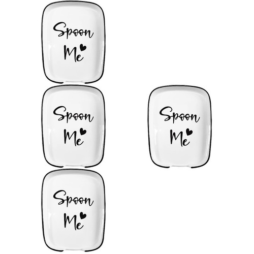 4pcs reusable ceramic - 4pcs, spoon