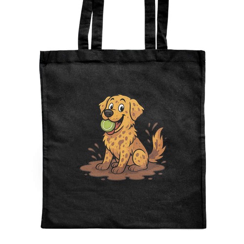 Muddy labrador shopping - 'muddy, tote