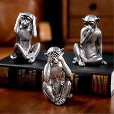 3 Wise Monkeys Statue - Hear