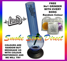 30cm Acrylic Bong "Loud" Waterpipe - AWP525 **FREE No1 GRINDER WITH BONG**