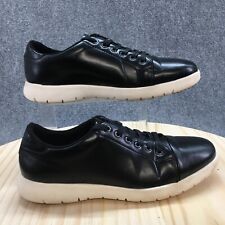 Stacy Adams Shoes Mens 10 M Hawkins Lace Up Oxford Sneakers Black Faux Leather