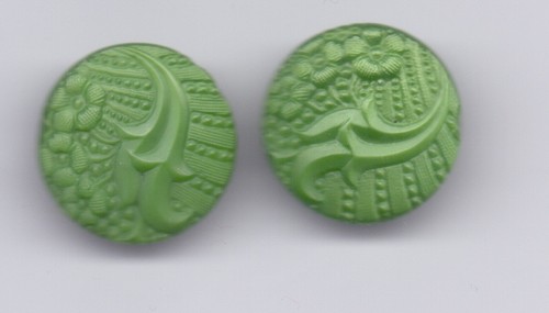 Pair glass vintage buttons - pair,