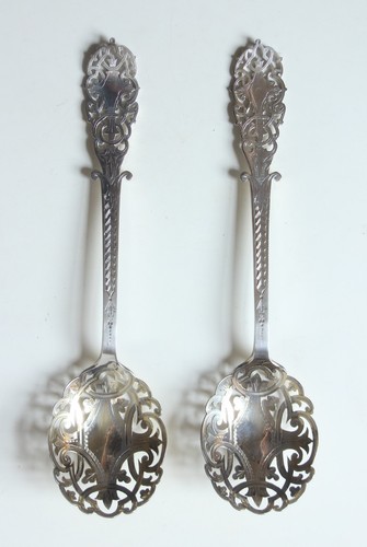 Pair vintage silver plated - silver,