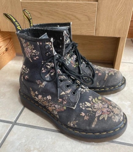 Martens floral canvas - dr.,