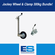 300Kg Trailer Jockey Wheel & Clamp Caravan 48mm Nose Weight Maypole MP9742 MP424