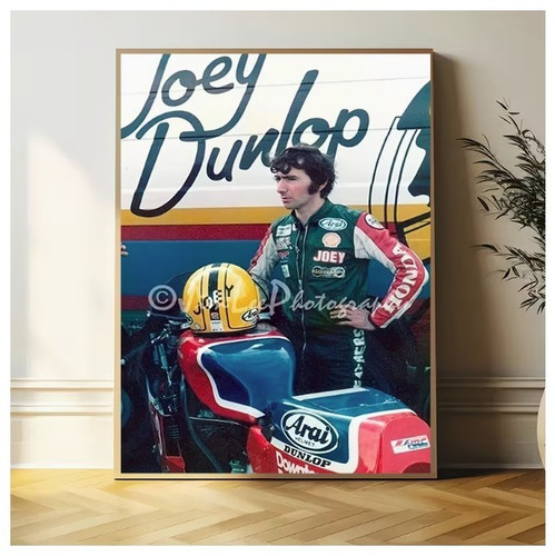Joey dunlop unframed canvas - dunlop,