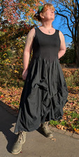 SALE Black Dress Gothic medieval party Maxi 10 12 14 16 18 20 XL ren faire long