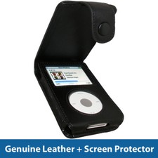 Black leather case cover for - leather,