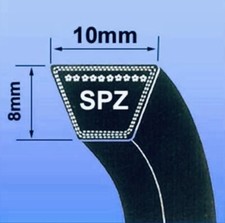 SPZ SEC V BELT (SPZ SECTION BRANDED 10 x 8MM V BELT ) - CHOOSE SIZE IN MM)