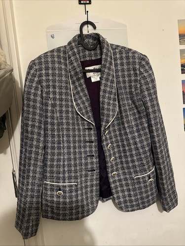 Plaid blazer - plaid,