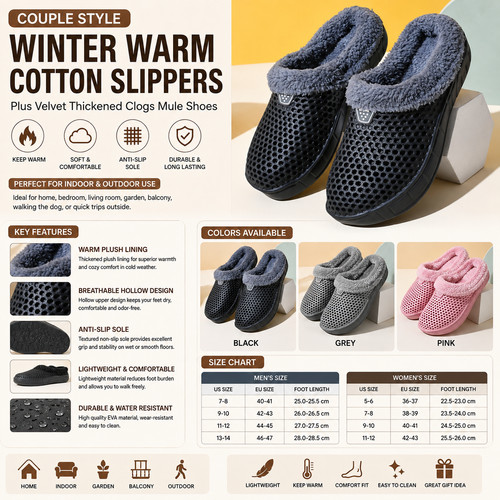 Ladies outdoor slippers furry - ladies,