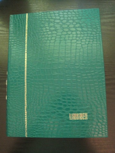 Large stock book containing