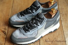 Lanvin Grey Blue Suede Canvas Shoes Trainers Sneakers Men's UK 5 US 6 EU 39