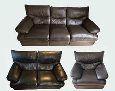 dark brown leather suite -