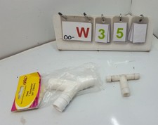 12- 20mm 1/2" 3/4" Push Fit Waste Water Pipe Y Hose Connector Caravan Motorhome