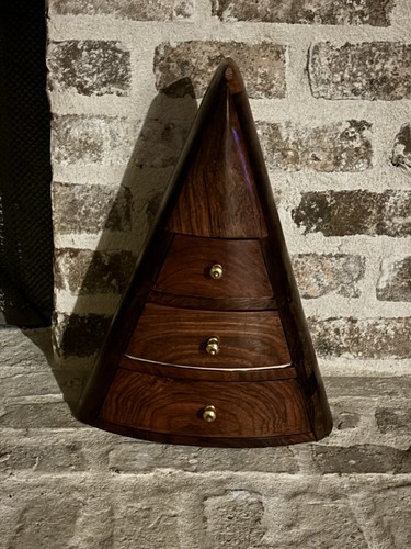 Wooden pyramid shaped - pyramid-shaped, jewelry